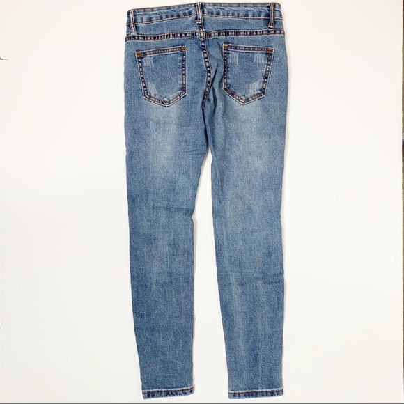 Vintage Pearl & Rhinestone Embellished Skinny Jean - Picture 3 of 6